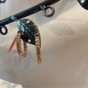 Silver and yellow citrine earrings